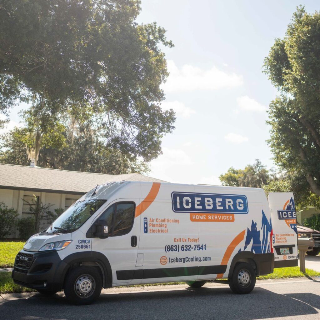 ICEBERG Heating and Air Conditioning service van