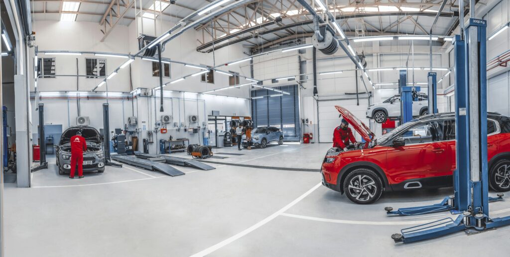 Automotive repair workshop representing Integrity Tire & Automotive Centers