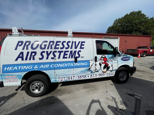 Progressive Air Systems HVAC service van in Pasco County